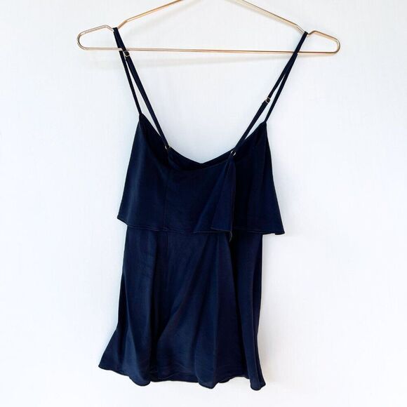 Lilly Pulitzer Navy Blue 100% Ruffle Criss Cross Back Tank Top - Picture 5 of 7